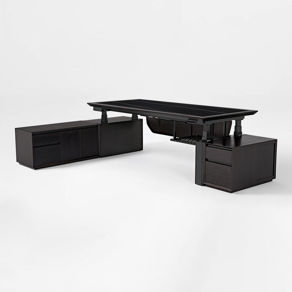 Electric Height-Adjustable Standing Desk, Classic, Black