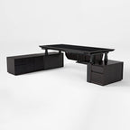 Electric Height-Adjustable Standing Desk, Classic, Black
