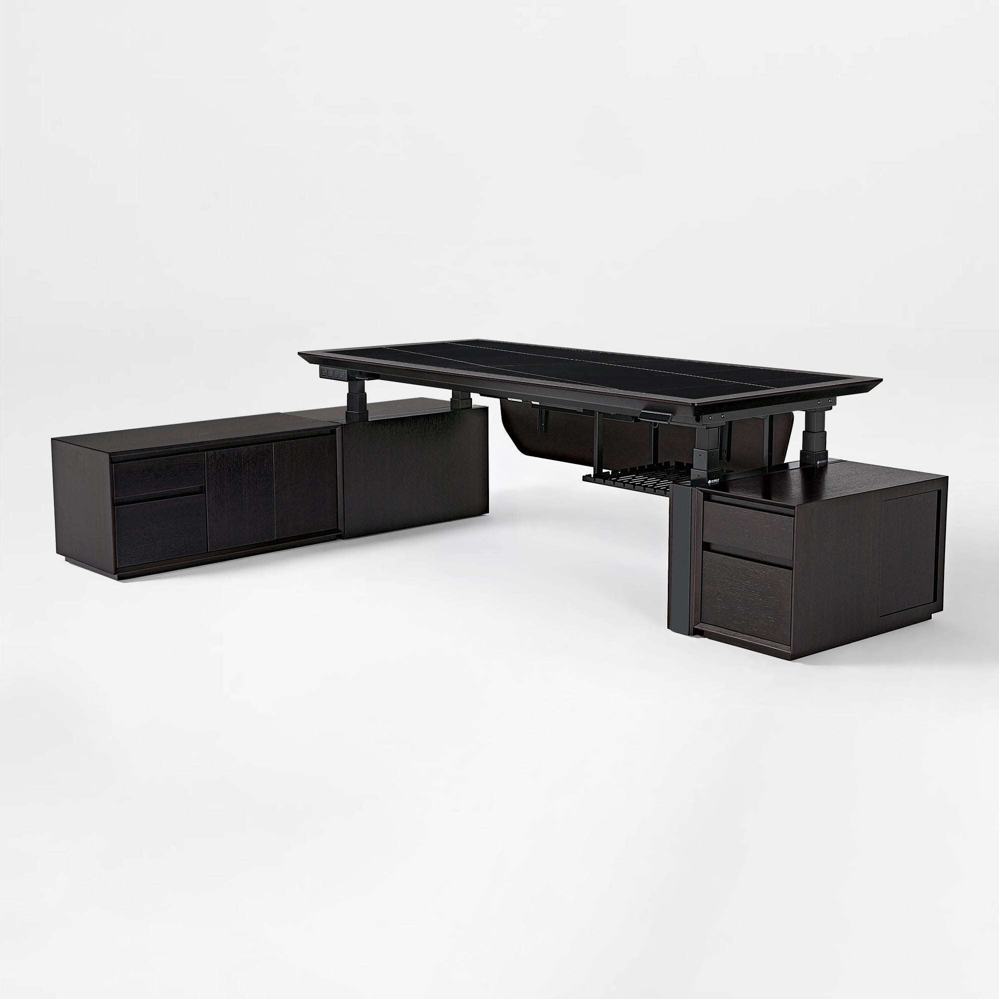 Electric Height-Adjustable Standing Desk, Classic, Black