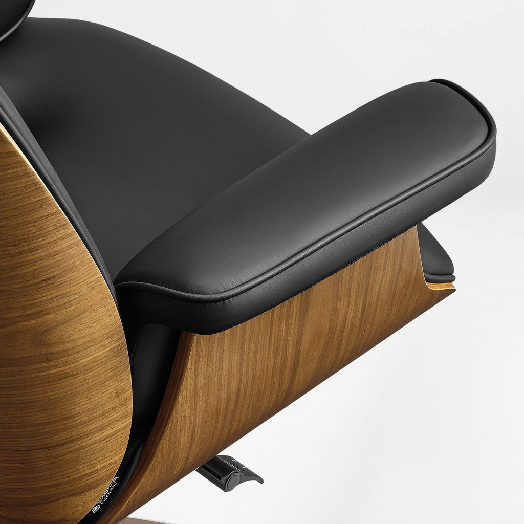 Genuine Leather Executive Office Chair - Classic Ergonomic Design