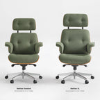 Genuine Leather Executive Office Chair - Classic Ergonomic Design