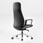 Solid Wood Arm Task Office Chair - Retro PU Leather