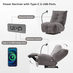 Recliner with Wireless Charging and USB Port