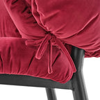 Velvet Dining Side Chair, Set of 1, Red and Green