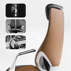 Genuine Leather Executive Office Chair - Butterfly Design High Back