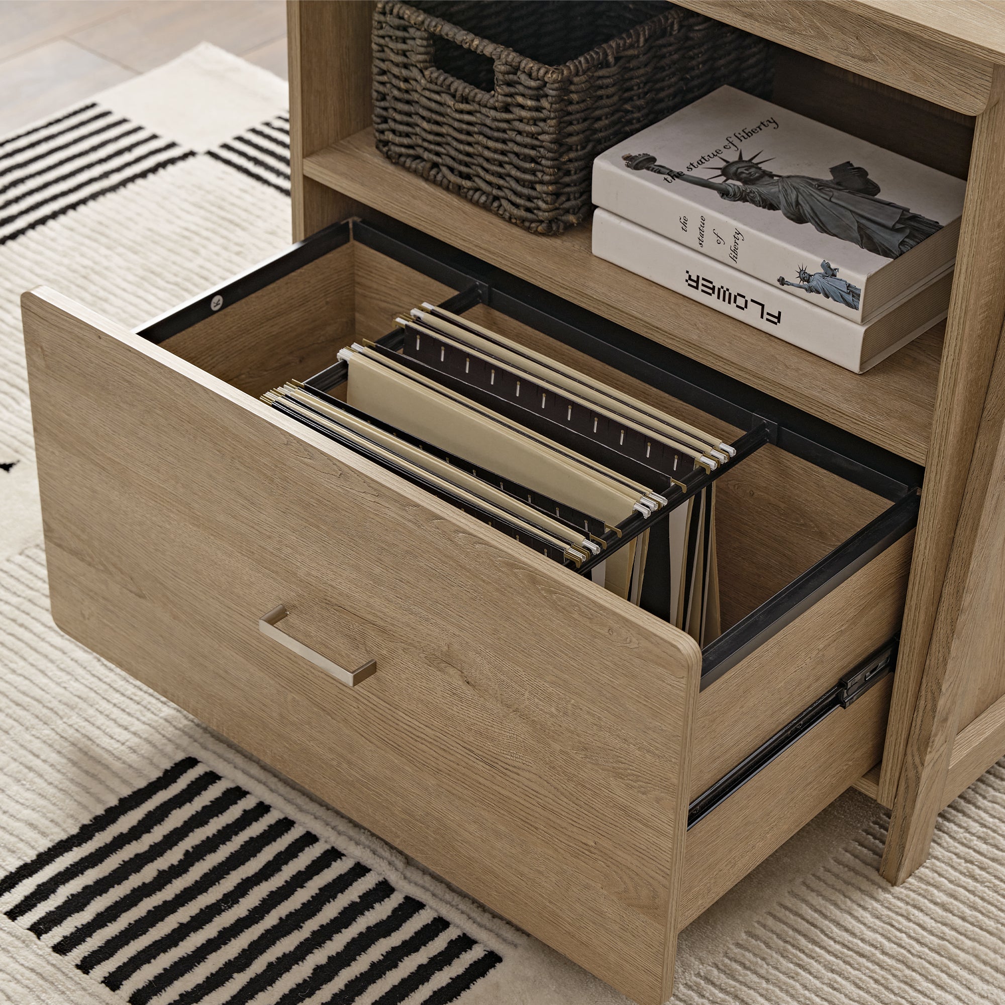 29'' Display File Storage Cabinet, Oak