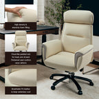 Microfiber Leather Executive Office Chair with Adjustable Headrest