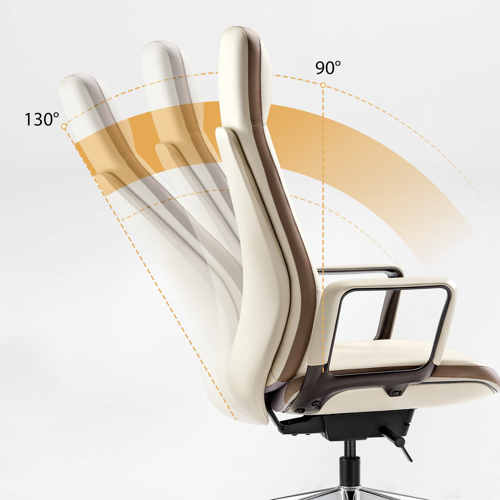 Solid Wood Arm Task Office Chair - Retro PU Leather
