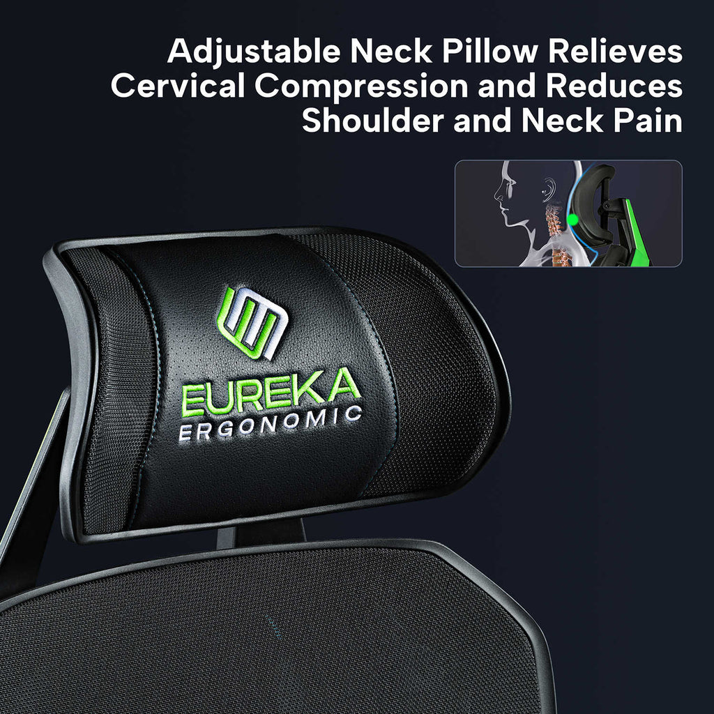 Racing-Style Gaming Chair with Headrest and Lumbar Pillow, Black and Red