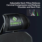 Racing-Style Gaming Chair with Headrest and Lumbar Pillow, Black and Red