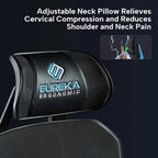 Racing-Style Gaming Chair with Headrest and Lumbar Pillow, Black and Red