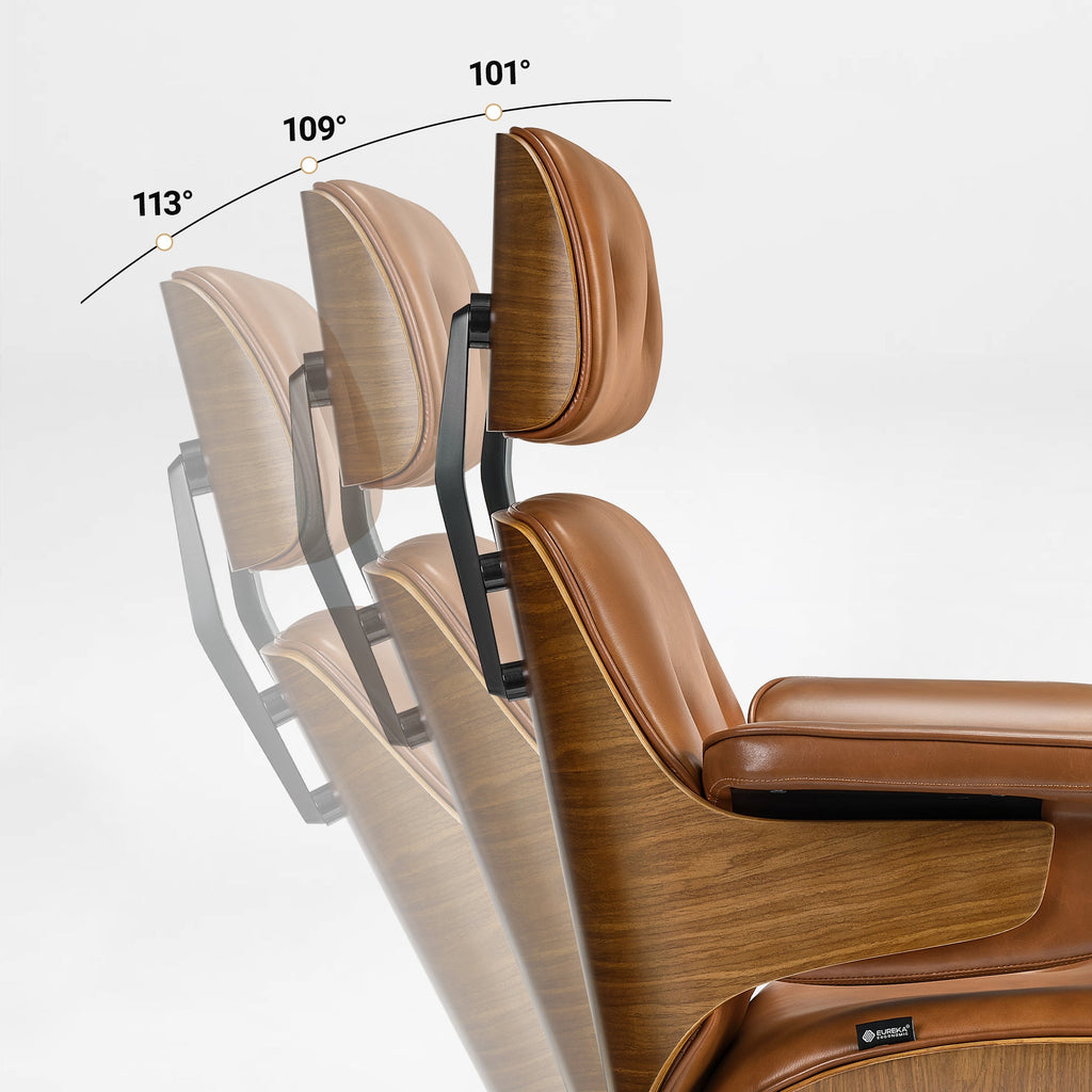 Genuine Leather Executive Office Chair - Classic Ergonomic Design