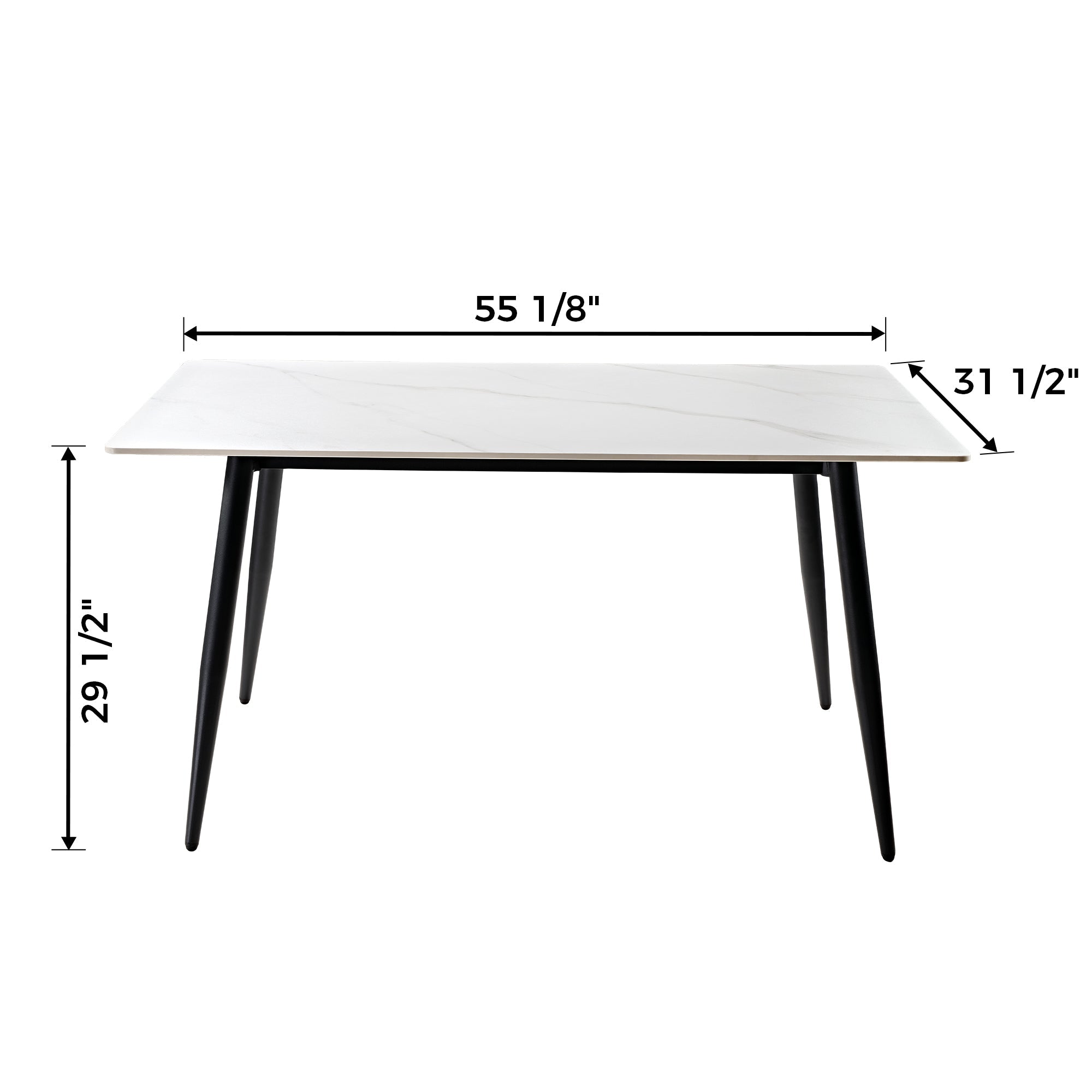 Rectangular Farmhouse Dining Table, Brown