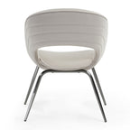 Velvet Dining Chair, Set of 1, Off-White