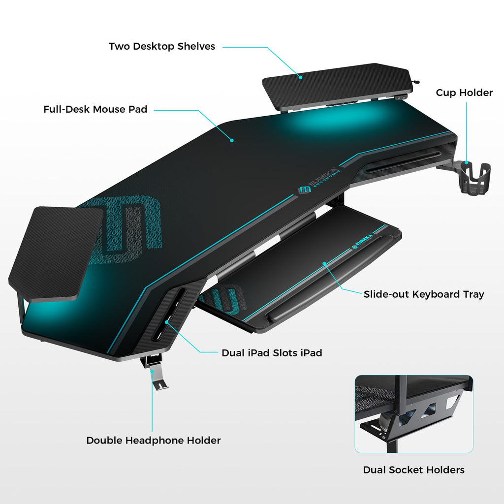 Wing-Shaped Studio Desk (73x23)