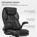 Faux Leather Home Office Chair - Ergonomic Cream