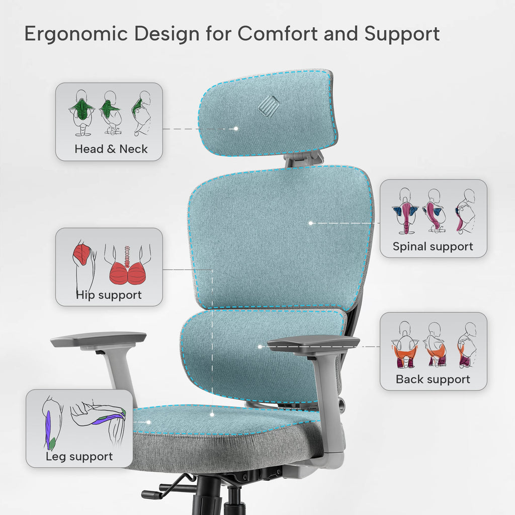 High-Back Mesh Office and Gaming Chair, Black