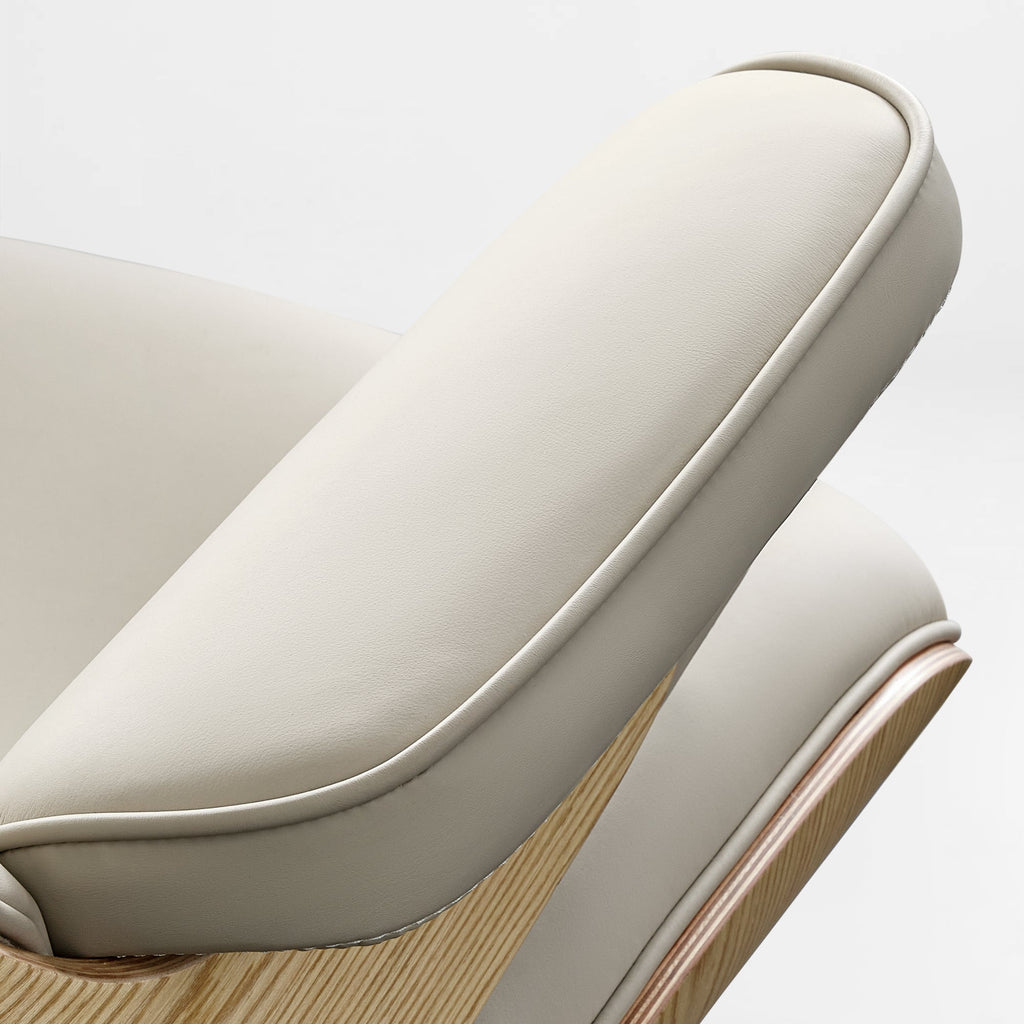Genuine Leather Executive Office Chair - Classic Ergonomic Design