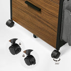 23'' Rolling File Cabinet with Drawer