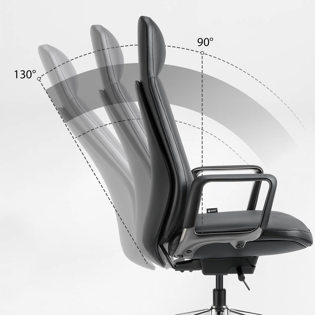 Solid Wood Arm Task Office Chair - Retro PU Leather