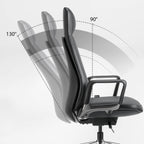 Solid Wood Arm Task Office Chair - Retro PU Leather