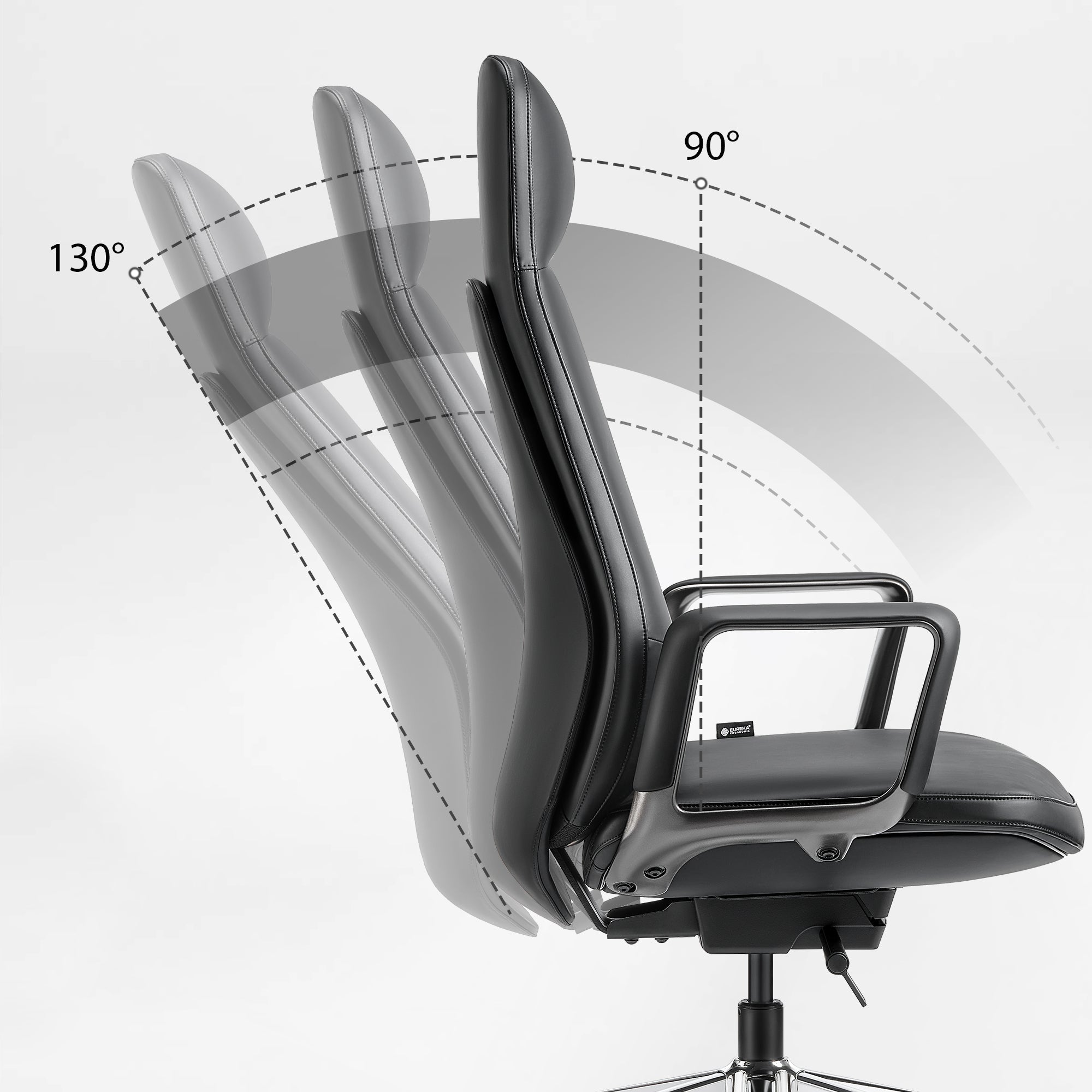 Solid Wood Arm Task Office Chair - Retro PU Leather