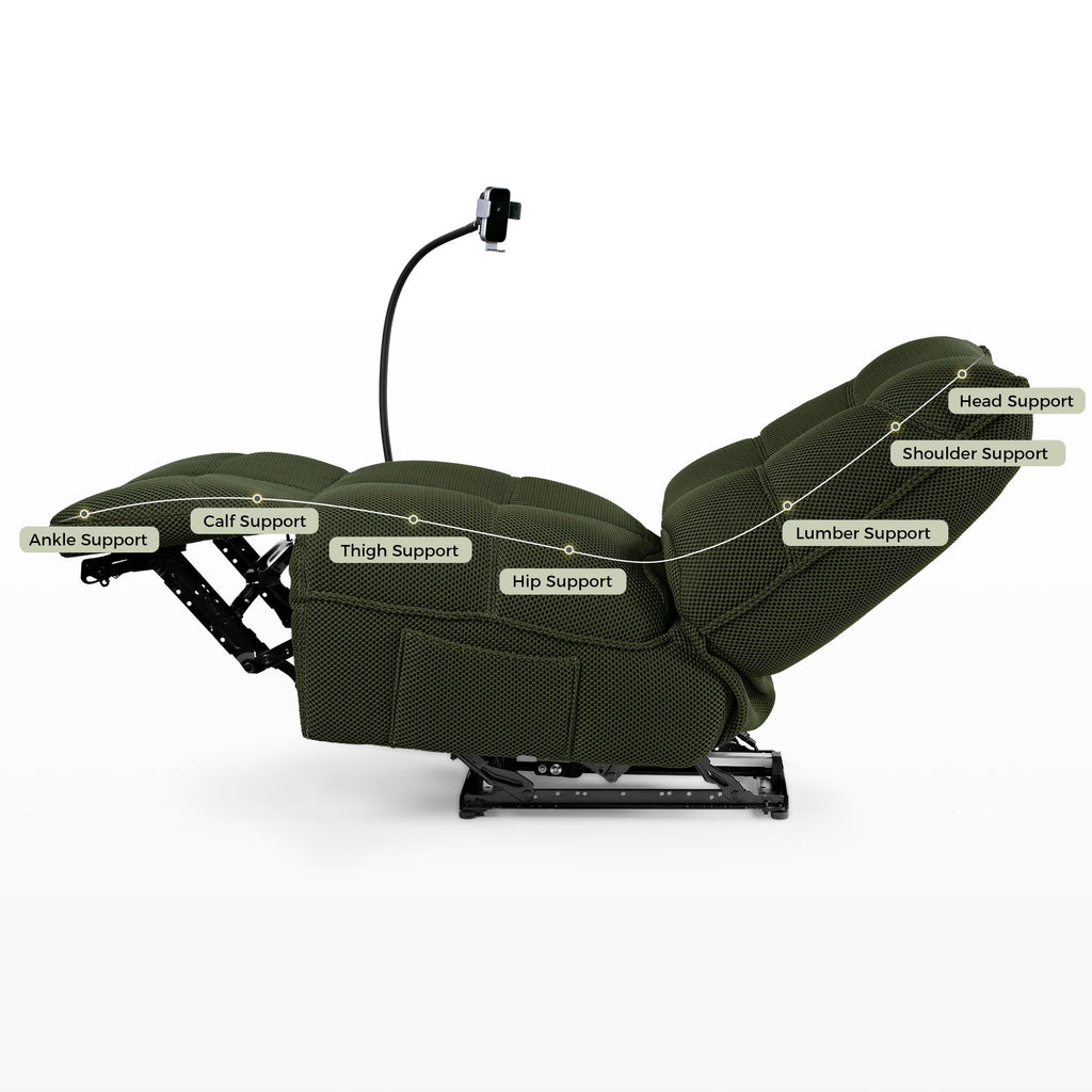 Recliner with Wireless Charging and USB Port