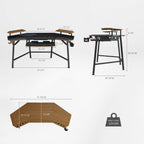 Wing-Shaped Studio Desk (73x23)