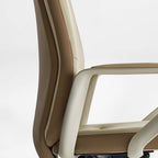 Faux Leather Executive Ergonomic Office Chair - Contoured Spine Support