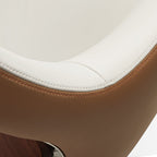 Napa Leather Executive Chair - Soft Curves Upholstered Frame