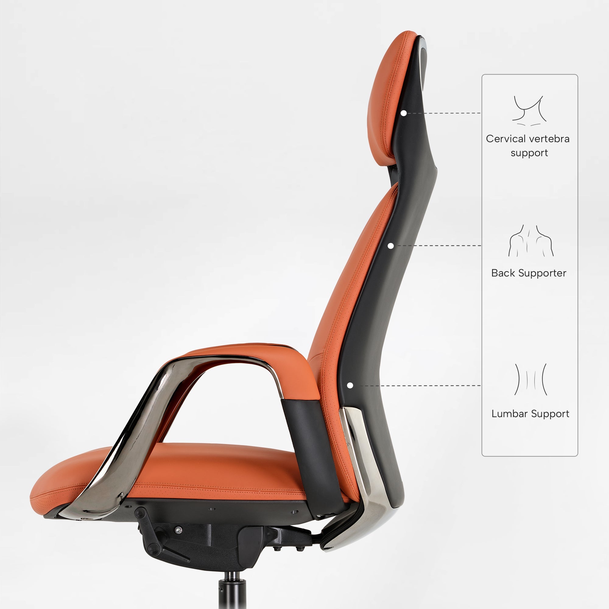Napa Leather Executive Office Chair - Fully Adjustable