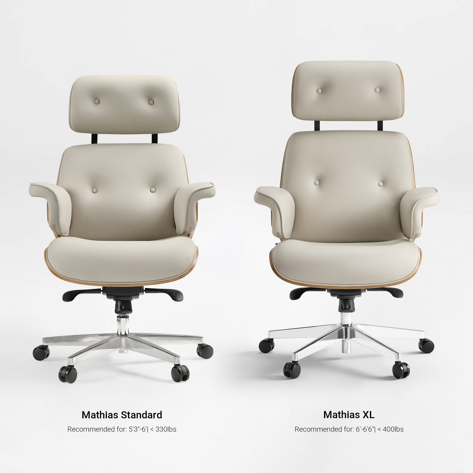 Genuine Leather Executive Office Chair - Classic Ergonomic Design