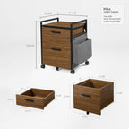 23'' Rolling File Cabinet with Drawer