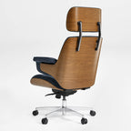 Genuine Leather Executive Office Chair - Classic Ergonomic Design