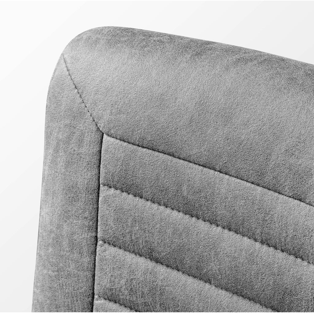 Retro PU Leather Task Office Chair - Solid Wood Arms