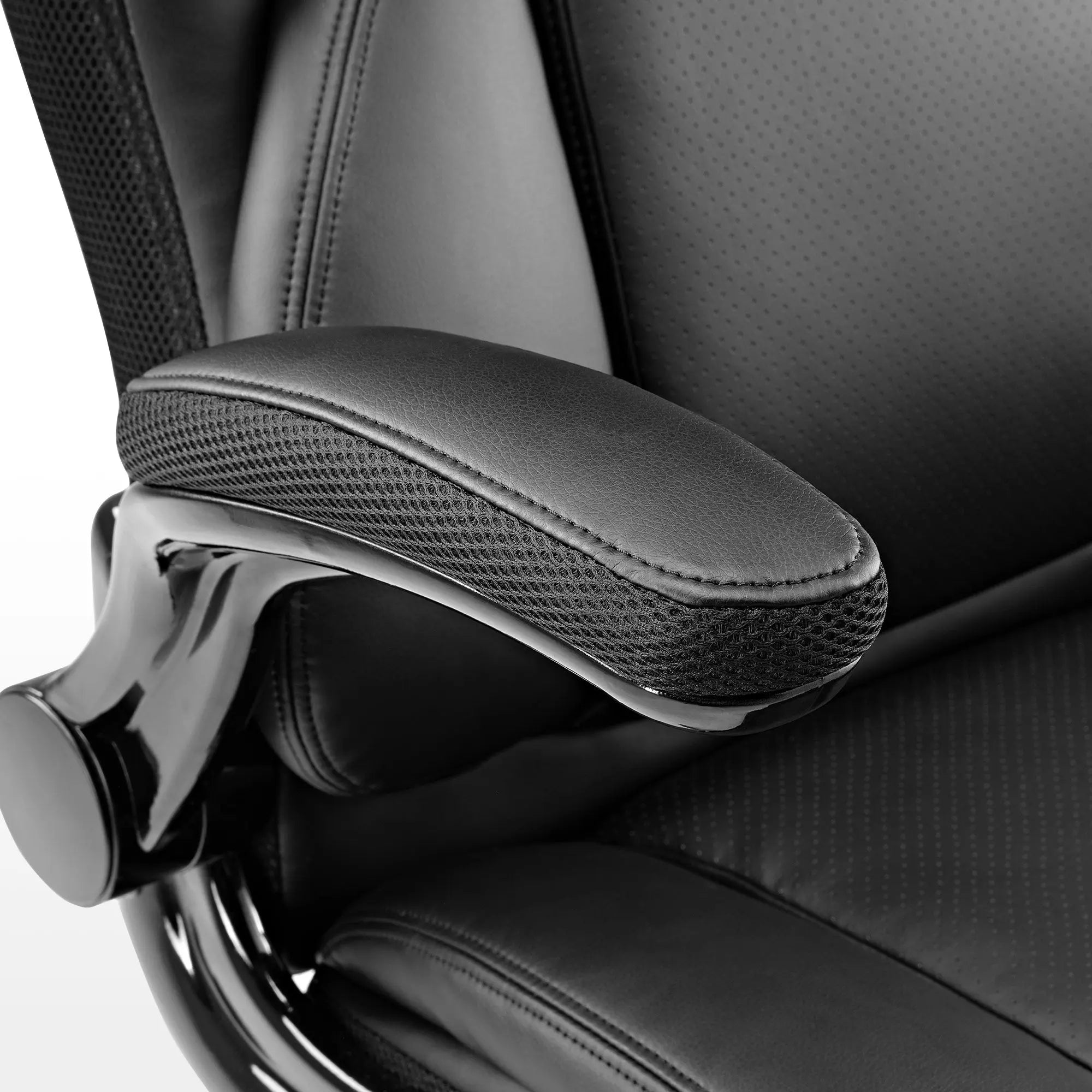 Faux Leather Home Office Chair - Ergonomic Cream