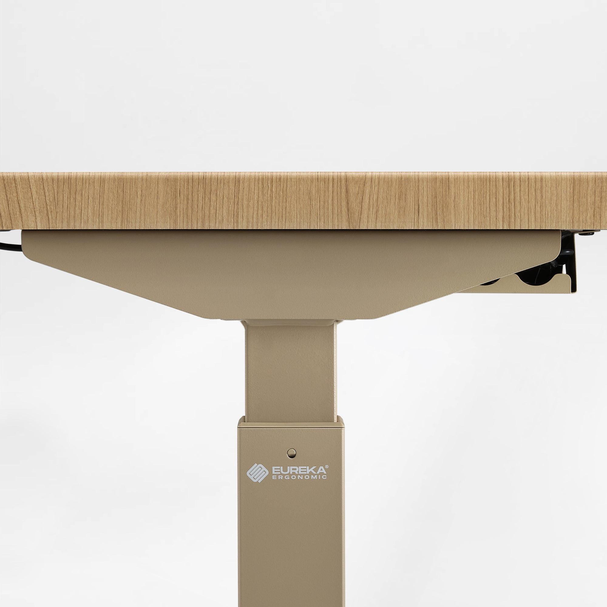 Electric Standing Desk with Wireless Charging and USB Hub, White