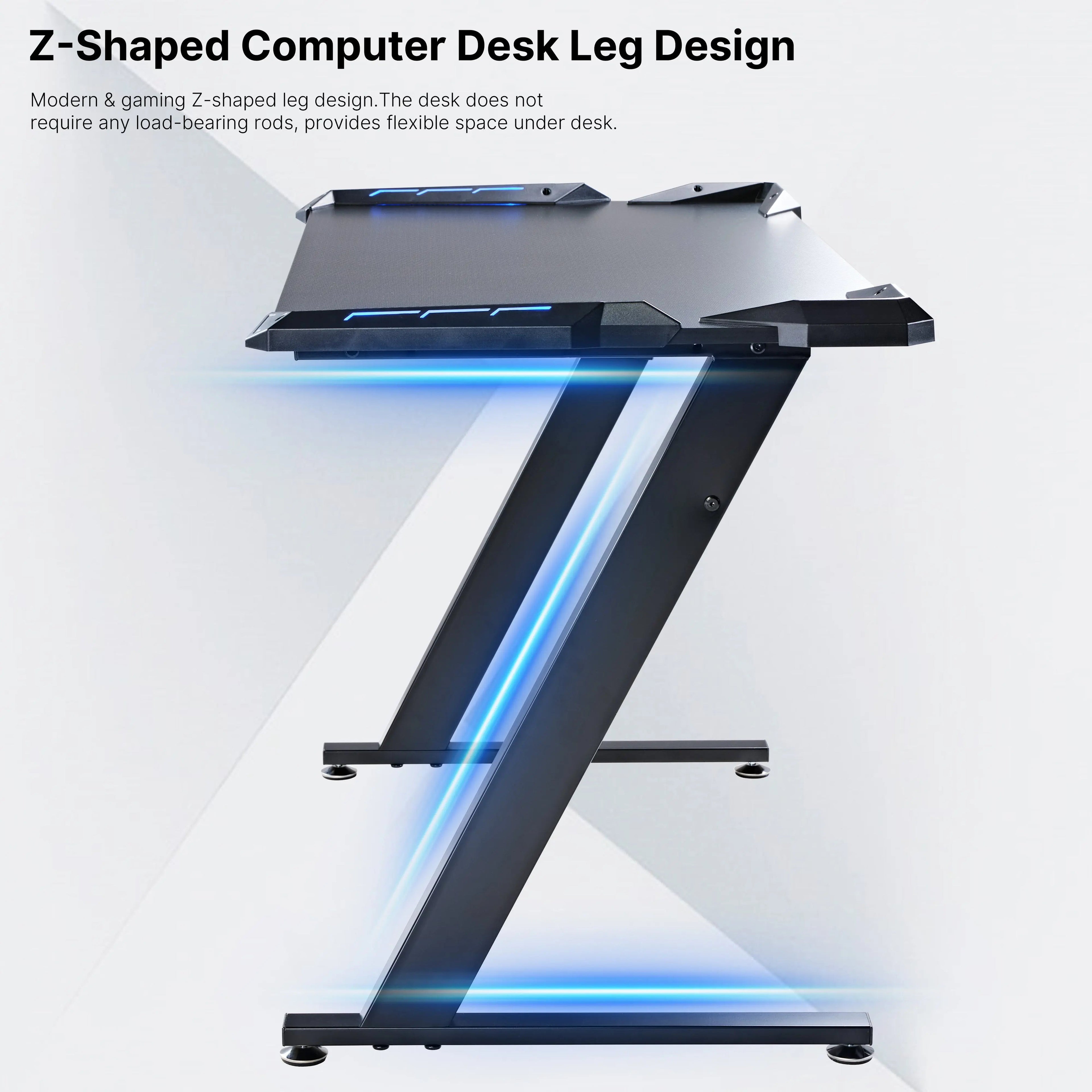 Gaming Desk with Z-shaped Legs (44x24)