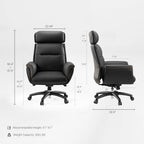 Microfiber Leather Executive Office Chair with Adjustable Headrest