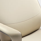 Solid Wood Arm Task Office Chair - Retro PU Leather