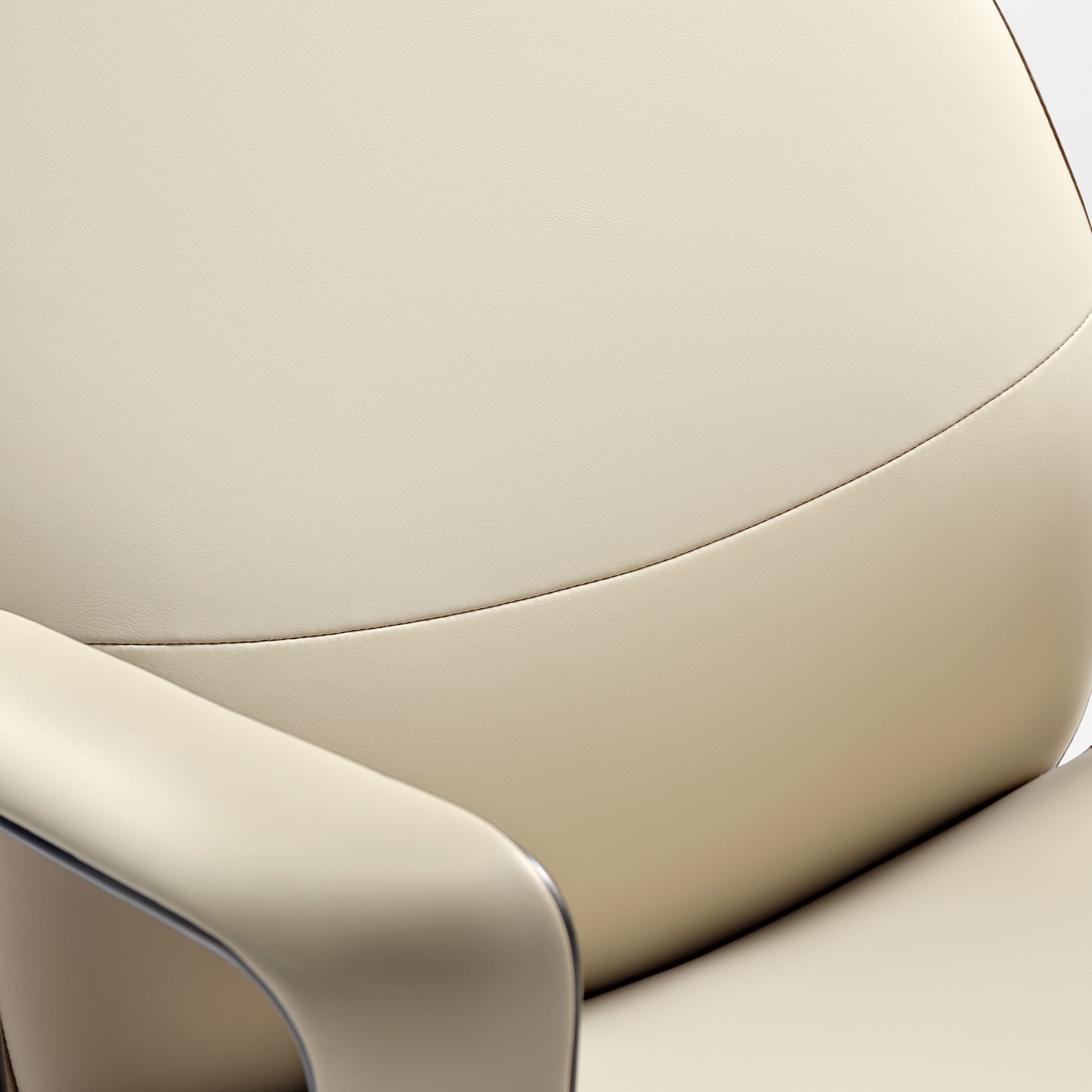 Solid Wood Arm Task Office Chair - Retro PU Leather