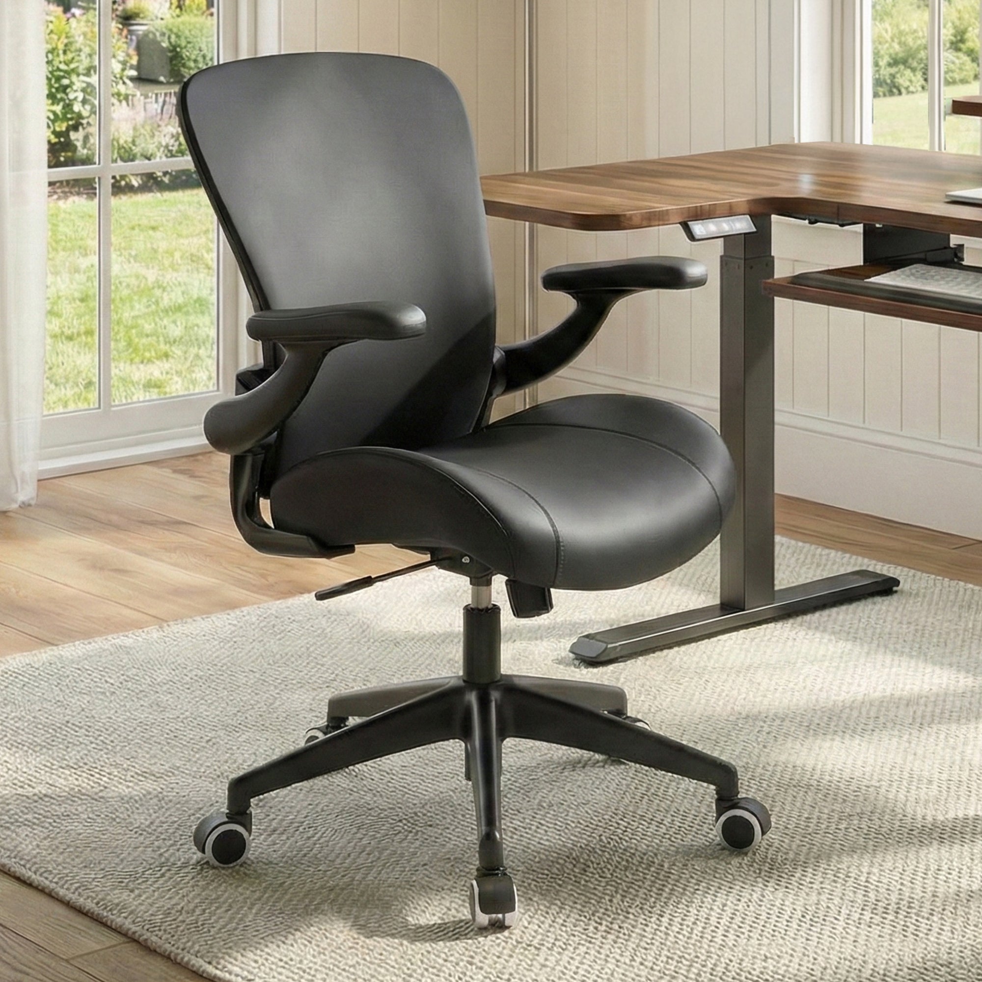 Ergonomic Office Chair - Full PU Leather Versatile Stylish Comfort