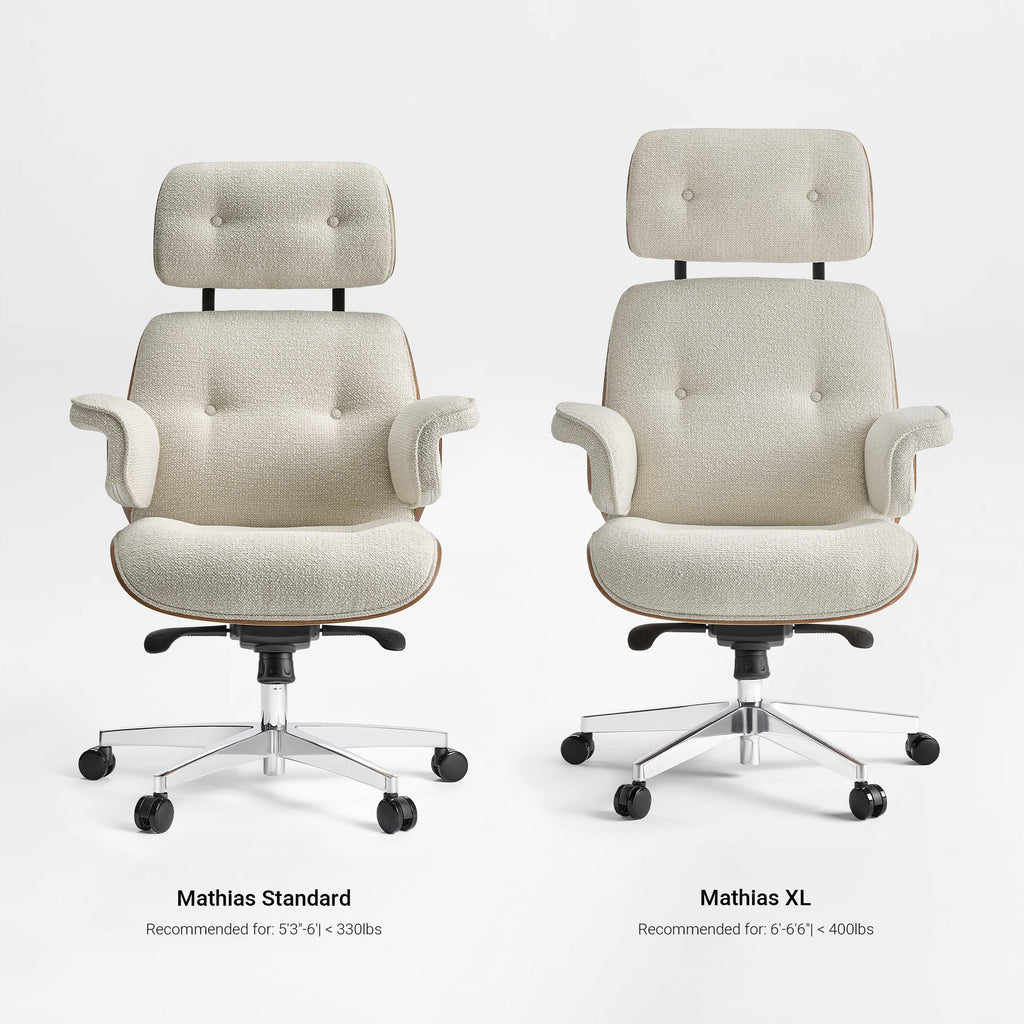 Genuine Leather Executive Office Chair - Classic Ergonomic Design