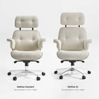 Genuine Leather Executive Office Chair - Classic Ergonomic Design