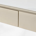 63x29 Executive Height Adjustable Standing Desk with Walnut Desktop and Drawers