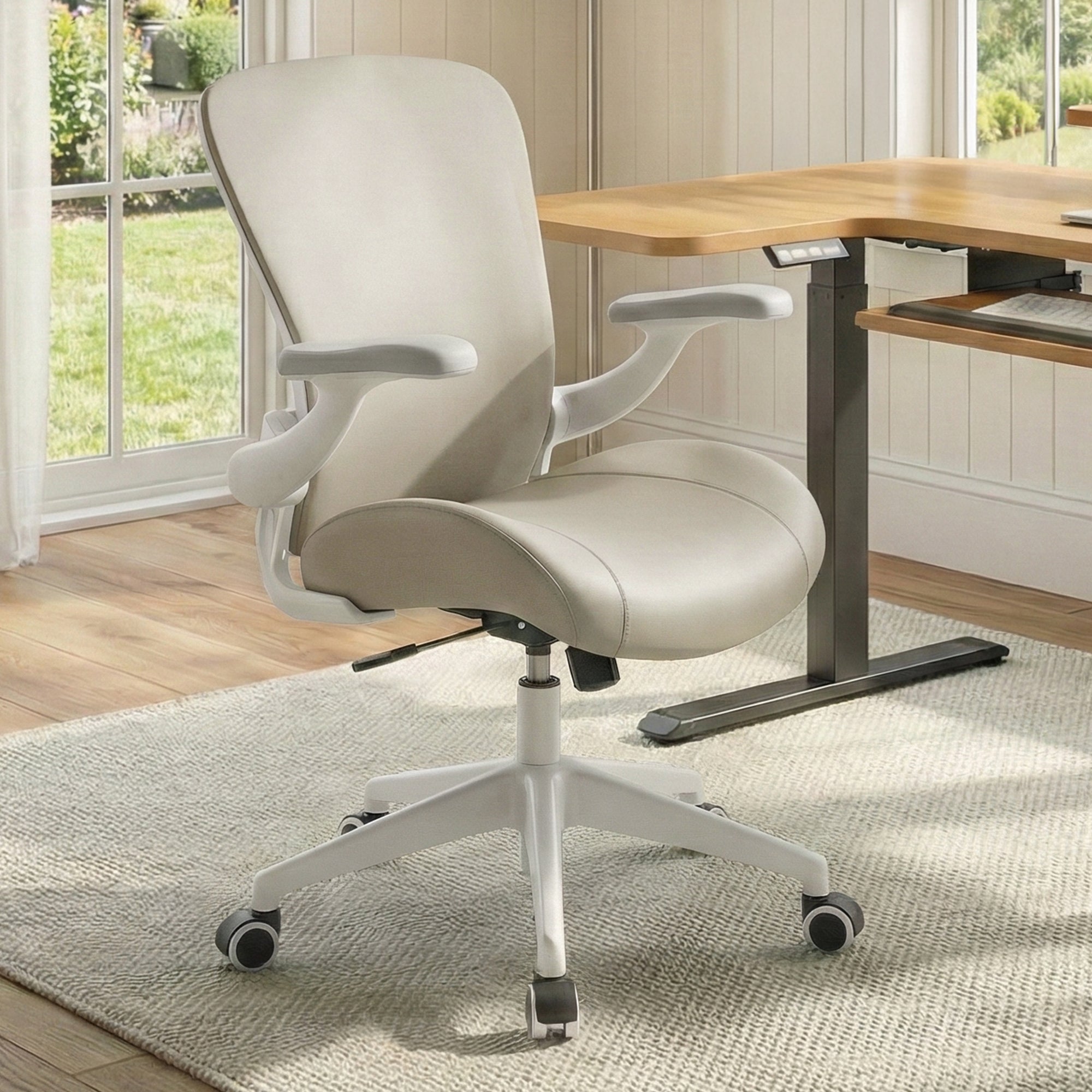 Ergonomic Office Chair - Full PU Leather Versatile Stylish Comfort