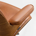 Genuine Leather Executive Office Chair - Classic Ergonomic Design