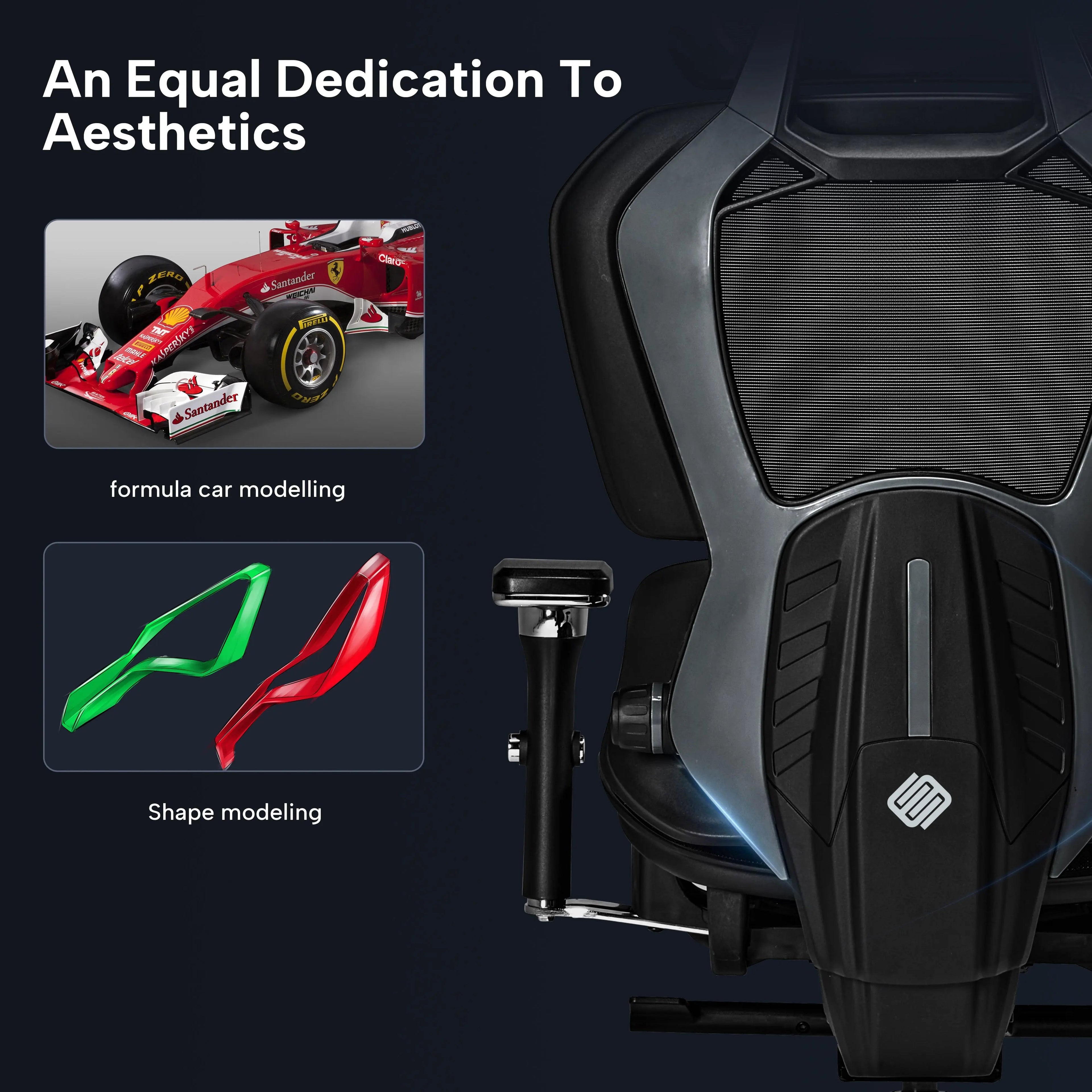 Racing-Style Gaming Chair with Headrest and Lumbar Pillow, Black and Red