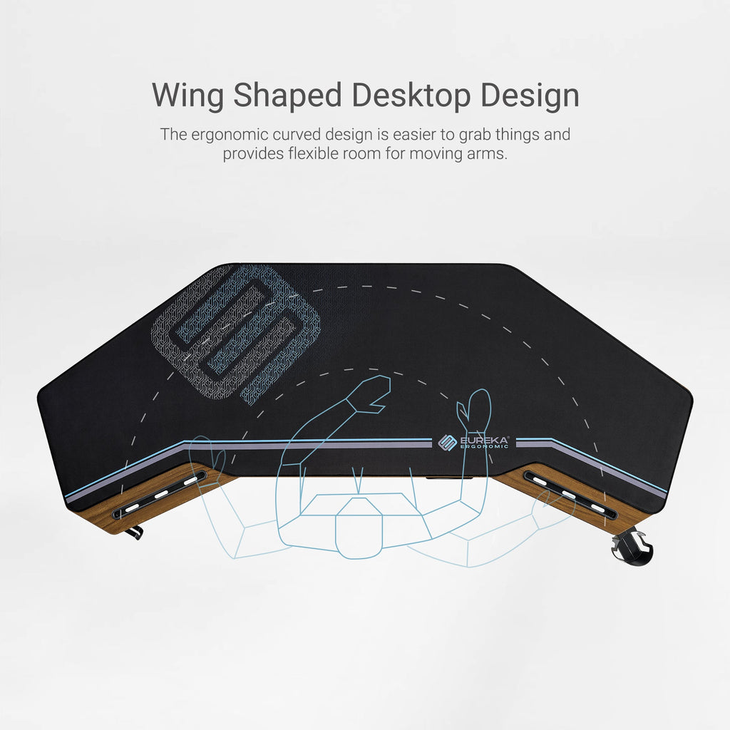 Wing-Shaped Studio Desk (73x23)