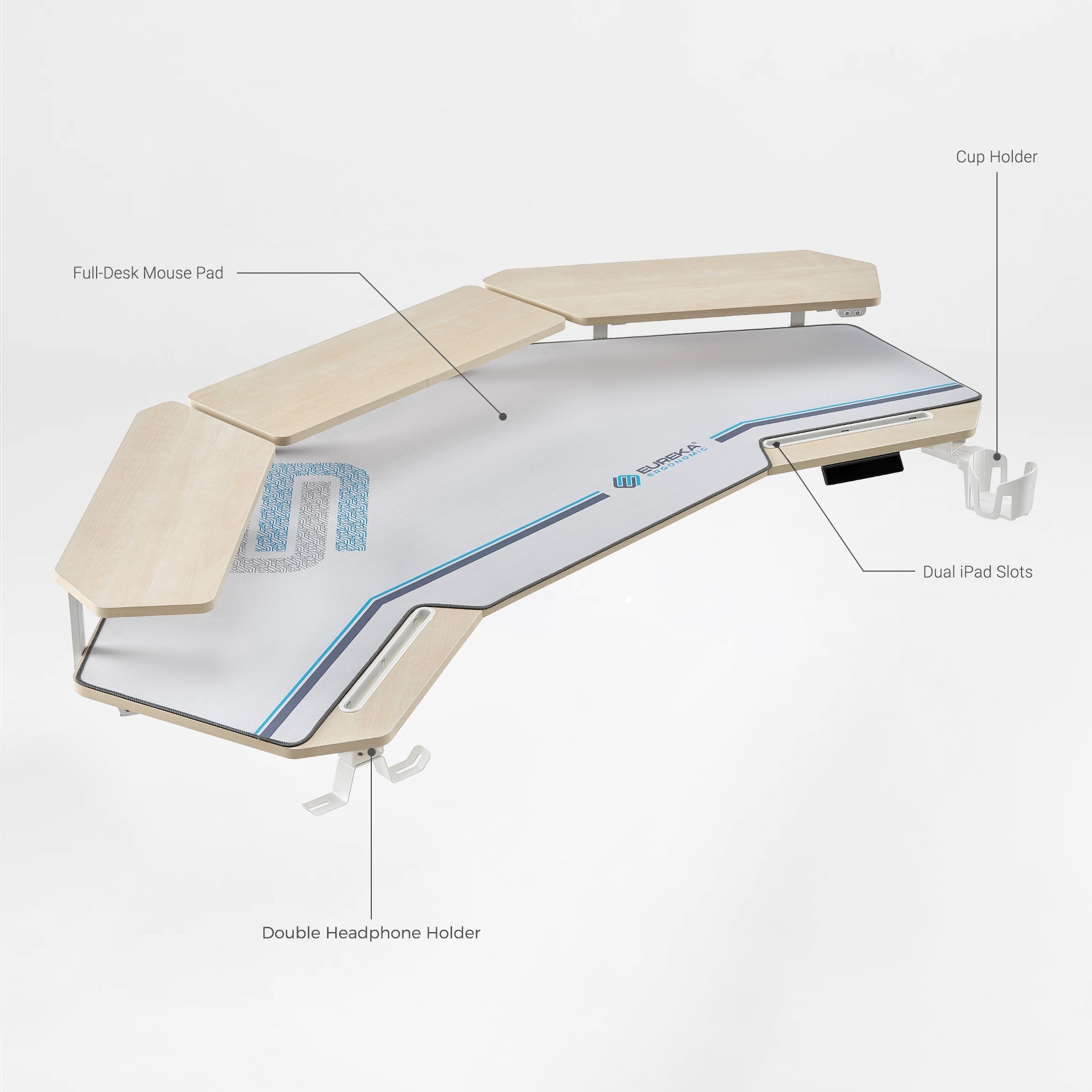 Wing-Shaped Standing Desk (63x23)